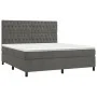 Box spring bed with dark gray velvet mattress 180x200 cm by vidaXL, Beds and slatted bases - Ref: Foro24-3143218, Price: 582,...