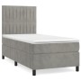 Box spring bed with light gray velvet mattress 90x190 cm by vidaXL, Beds and slatted bases - Ref: Foro24-3143115, Price: 307,...