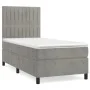 Cama box spring con colchón terciopelo gris claro 90x190 cm de vidaXL, Camas y somieres - Ref: Foro24-3143115, Precio: 300,60...
