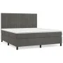Box spring bed with dark gray velvet mattress 160x200 cm by vidaXL, Beds and slatted bases - Ref: Foro24-3143152, Price: 503,...
