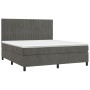 Box spring bed with dark gray velvet mattress 160x200 cm by vidaXL, Beds and slatted bases - Ref: Foro24-3143152, Price: 531,...