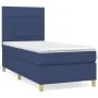 Cama box spring con colchón tela azul 100x200 cm de vidaXL, Camas y somieres - Ref: Foro24-3142319, Precio: 340,28 €, Descuen...