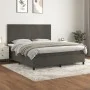 Box spring bed with dark gray velvet mattress 180x200 cm by vidaXL, Beds and slatted bases - Ref: Foro24-3142918, Price: 557,...