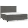 Box spring bed with dark gray velvet mattress 180x200 cm by vidaXL, Beds and slatted bases - Ref: Foro24-3142918, Price: 557,...