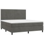 Box spring bed with dark gray velvet mattress 160x200 cm by vidaXL, Beds and slatted bases - Ref: Foro24-3142912, Price: 516,...