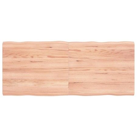 Treated wood table top with natural brown edge 120x50x(2-4)cm by vidaXL, Table tops - Ref: Foro24-363958, Price: 42,37 €, Dis...