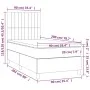 Box spring bed with dark gray velvet mattress 90x200 cm by vidaXL, Beds and slatted bases - Ref: Foro24-3143122, Price: 308,8...