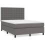 Boxspringbett mit grauer Kunstledermatratze 140x200 cm von vidaXL, Betten und Lattenroste - Ref: Foro24-3142849, Preis: 502,8...