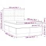 Box spring bed with gray synthetic leather mattress 140x200 cm by vidaXL, Beds and slatted bases - Ref: Foro24-3142849, Price...