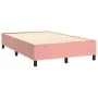 Box spring bed with pink velvet mattress 120x200 cm by vidaXL, Beds and slatted bases - Ref: Foro24-3143018, Price: 401,54 €,...