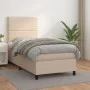 Cama box spring con colchón cuero sintético capuchino 100x200cm de vidaXL, Camas y somieres - Ref: Foro24-3142772, Precio: 32...