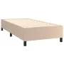 Cama box spring con colchón cuero sintético capuchino 100x200cm de vidaXL, Camas y somieres - Ref: Foro24-3142772, Precio: 32...