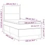 Cama box spring con colchón cuero sintético capuchino 100x200cm de vidaXL, Camas y somieres - Ref: Foro24-3142772, Precio: 32...