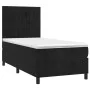 Box spring bed with black velvet mattress 100x200 cm by vidaXL, Beds and slatted bases - Ref: Foro24-3143129, Price: 324,75 €...