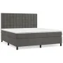 Cama box spring con colchón terciopelo gris oscuro 180x200 cm de vidaXL, Camas y somieres - Ref: Foro24-3143278, Precio: 567,...
