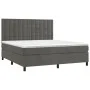 Cama box spring con colchón terciopelo gris oscuro 180x200 cm de vidaXL, Camas y somieres - Ref: Foro24-3143278, Precio: 567,...