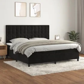 Boxspringbett mit schwarzer Samtmatratze 200x200 cm von vidaXL, Betten und Lattenroste - Ref: Foro24-3143285, Preis: 632,30 €...