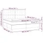 Box spring bed with black velvet mattress 200x200 cm by vidaXL, Beds and slatted bases - Ref: Foro24-3143285, Price: 633,89 €...