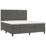 Box spring bed with dark gray velvet mattress 180x200 cm by vidaXL, Beds and slatted bases - Ref: Foro24-3143158, Price: 575,...