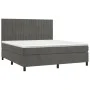 Box spring bed with dark gray velvet mattress 180x200 cm by vidaXL, Beds and slatted bases - Ref: Foro24-3143158, Price: 560,...