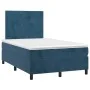 Cama box spring con colchón terciopelo azul oscuro 120x200 cm de vidaXL, Camas y somieres - Ref: Foro24-3142897, Precio: 409,...
