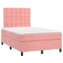 Boxspringbett mit rosa Samtmatratze 120x200 cm von vidaXL, Betten und Lattenroste - Ref: Foro24-3143258, Preis: 417,79 €, Rab...