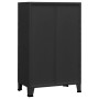 Black metal industrial storage trunk 70x40x115 cm by vidaXL, Storage trunks - Ref: Foro24-339621, Price: 238,52 €, Discount: %