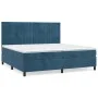 Box spring bed with dark blue velvet mattress 200x200 cm by vidaXL, Beds and slatted bases - Ref: Foro24-3143167, Price: 639,...