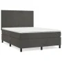 Box spring bed with dark gray velvet mattress 140x200 cm by vidaXL, Beds and slatted bases - Ref: Foro24-3142906, Price: 457,...