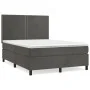 Box spring bed with dark gray velvet mattress 140x200 cm by vidaXL, Beds and slatted bases - Ref: Foro24-3142966, Price: 440,...