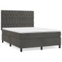 Boxspringbett mit dunkelgrauer Samtmatratze 140x200 cm von vidaXL, Betten und Lattenroste - Ref: Foro24-3143206, Preis: 503,0...