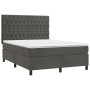 Boxspringbett mit dunkelgrauer Samtmatratze 140x200 cm von vidaXL, Betten und Lattenroste - Ref: Foro24-3143206, Preis: 503,0...