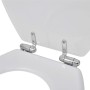WC-Sitz MDF mit Soft-Close-Funktion in Weißem Design von vidaXL, Toiletten- und Bidetsitze - Ref: Foro24-140798, Preis: 42,45...