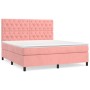 Boxspringbett mit rosa Samtmatratze 160x200 cm von vidaXL, Betten und Lattenroste - Ref: Foro24-3143216, Preis: 561,42 €, Rab...