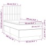 Cama box spring con colchón terciopelo azul oscuro 90x190 cm de vidaXL, Camas y somieres - Ref: Foro24-3143119, Precio: 323,76 €