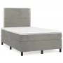 Box spring bed with light gray velvet mattress 120x200 cm by vidaXL, Beds and slatted bases - Ref: Foro24-3142953, Price: 392...