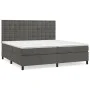 Box spring bed with dark gray velvet mattress 200x200 cm by vidaXL, Beds and slatted bases - Ref: Foro24-3143284, Price: 590,...