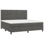 Box spring bed with dark gray velvet mattress 200x200 cm by vidaXL, Beds and slatted bases - Ref: Foro24-3143284, Price: 590,...