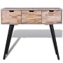 Mesa consola con 3 cajones de madera de teca reciclada de vidaXL, Mesas auxiliares - Ref: Foro24-241709, Precio: 115,82 €, De...