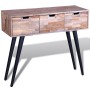Mesa consola con 3 cajones de madera de teca reciclada de vidaXL, Mesas auxiliares - Ref: Foro24-241709, Precio: 115,82 €, De...