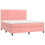 Boxspringbett mit rosa Samtmatratze 180x200 cm von vidaXL, Betten und Lattenroste - Ref: Foro24-3143042, Preis: 547,07 €, Rab...