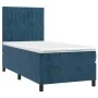 Box spring bed with dark blue velvet mattress 90x200 cm by vidaXL, Beds and slatted bases - Ref: Foro24-3143125, Price: 350,9...