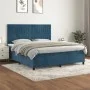 Box spring bed with dark blue velvet mattress 180x200 cm by vidaXL, Beds and slatted bases - Ref: Foro24-3143161, Price: 620,...