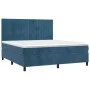 Box spring bed with dark blue velvet mattress 180x200 cm by vidaXL, Beds and slatted bases - Ref: Foro24-3143161, Price: 620,...