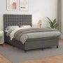 Boxspringbett mit grauer Kunstledermatratze 140x190 cm von vidaXL, Betten und Lattenroste - Ref: Foro24-3142843, Preis: 509,2...