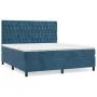 Box spring bed with dark blue velvet mattress 180x200 cm by vidaXL, Beds and slatted bases - Ref: Foro24-3143221, Price: 684,...