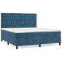 Cama box spring con colchón terciopelo azul oscuro 180x200 cm de vidaXL, Camas y somieres - Ref: Foro24-3143221, Precio: 663,...