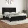 Cama box spring con colchón terciopelo negro 180x200 cm de vidaXL, Camas y somieres - Ref: Foro24-3143279, Precio: 578,68 €, ...