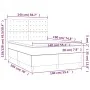 Box spring bed with light gray velvet mattress 140x190 cm by vidaXL, Beds and slatted bases - Ref: Foro24-3143259, Price: 547...
