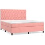 Cama box spring con colchón terciopelo rosa 180x200 cm de vidaXL, Camas y somieres - Ref: Foro24-3143222, Precio: 574,67 €, D...